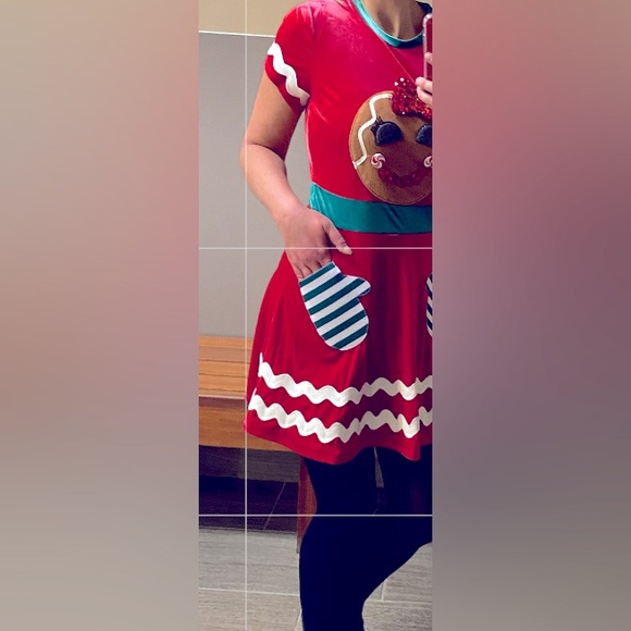 EUC [Eyeshadow] Gingerbread Cookie Girl Party Costume 3D Dress Women’s Sz Large - Picture 2 of 10